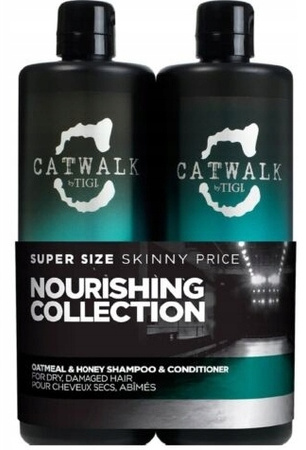TIGI Catwalk Oatmeal Honey zestaw do włosów szampon + odżywka 2x750ml
