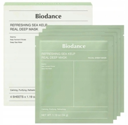 BIODANCE Refreshing Sea Kelp Mask odświeżająca maska 4 szt. ORYGINALNE