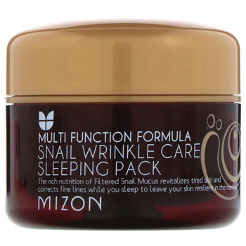MIZON Snail Wrinkle Care Sleeping Pack nocna maska, nawilżenie lifting 85ml