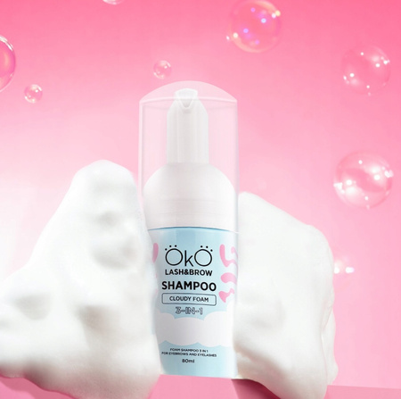 Profesjonalny Szampon w piance do brwi i rzęs 3w1 oczyszcza 80ml OkO