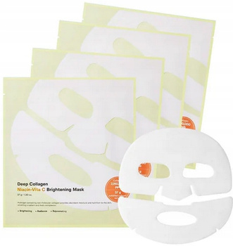 Sungboon Editor Deep Collagen Niacin Vita C Rozświetlające maski 4szt