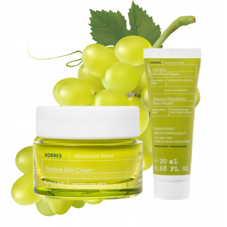 Zestaw prezentowy do Pielęgnacji Twarzy Krem 40ml Maska 20ml Korres grape