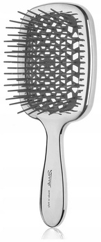 Szczotka do włosów JANEKE SUPERBRUSH chromowana chrom srebrno-szara Normal
