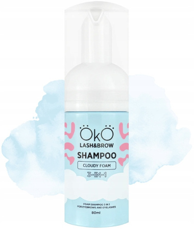 Profesjonalny Szampon w piance do brwi i rzęs 3w1 oczyszcza 80ml OkO