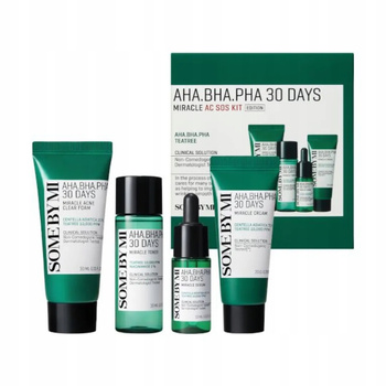 Some By Mi AHA BHA PHA 30 Days Miracle AC SOS Kit do Skóry Trądzikowej 4ele
