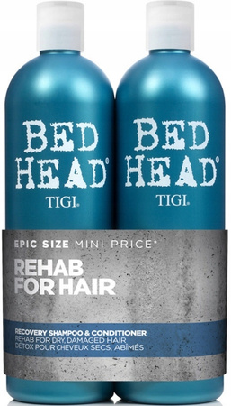TIGI Bed Head Recovery Duo Szampon+Odżywka Zestaw regenerujący 2x750ml