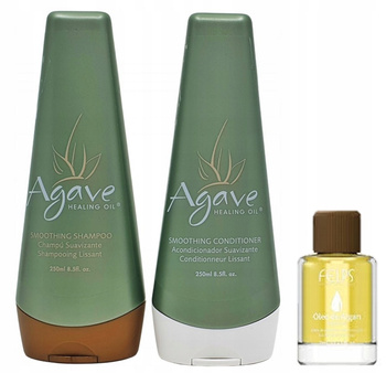 AGAVE zestaw wygładzający po keratynie nanoplastii 2x250ml+olejek Felps 7ml
