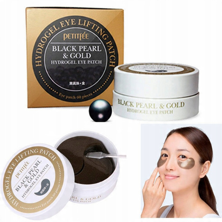 Petitfee Black Pearl & Gold Eye Patch płatki pod oczy rozjaśniające 60szt