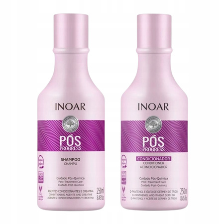 Zestaw Prezentowy szampon odżwyka Po Keratynie 2x250ml Inoar pos progress