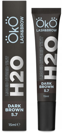 Farba do brwi i rzęs H20 Liquid Hybrid Tint Dark Brown 5.7 trwała 15 ml OkO