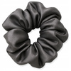  Jedwabna gumka do włosów Scrunchie 100% naturalny jedwab Grafitowa