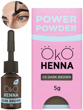 Henna pudrowa do brwi Power Powder DARK BROWN 03 ciemnobrązowa 5g OkO