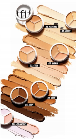 Paleta korektorów do twarzy 01 NEUTRAL TFIT Cover Up Pro Concealer 15g
