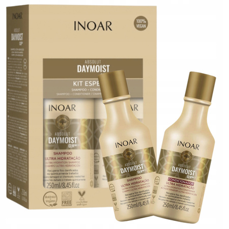 Zestaw Prezentowy do Włosów po Keratynie 2x250ml Inoar absolut daymoist