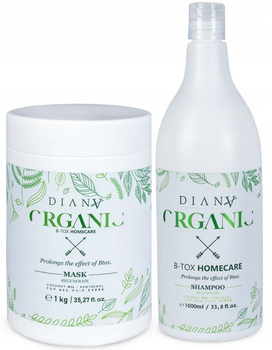 DIANA Organic przedłuża efekt po b-tox, bez SLS, soli, silikonów 2x1000ml