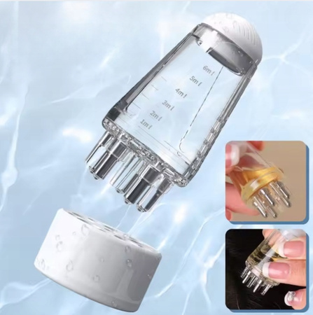 Aplikator do wcierek olejków masażer na porost włosów 6ml