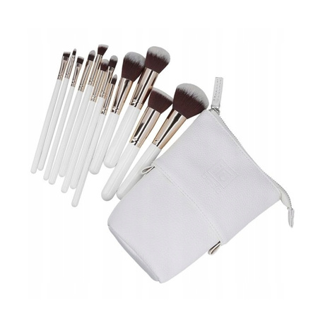 ilu Basic Set 12 Makeup Brushes Zestaw 12 pędzli do makijażu + etui białe