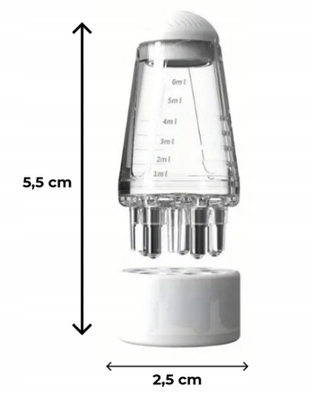 Aplikator do wcierek olejków masażer na porost włosów 6ml