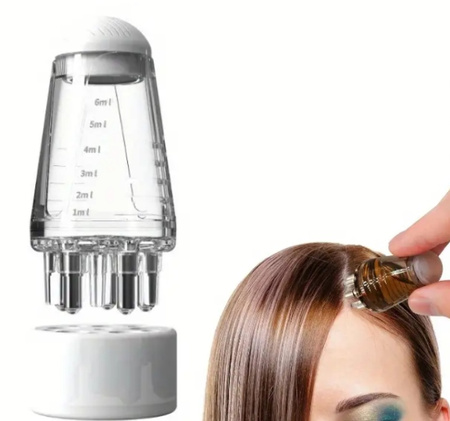 Aplikator do wcierek olejków masażer na porost włosów 6ml