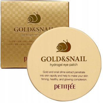 Petitfee Gold&Snail Hydrogel Eye Patch Hydrożelowe płatki pod oczy 60szt