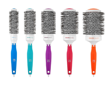 ILU Round Hairbrush ZESTAW 5 szczotek ceramicznych do modelowania włosów