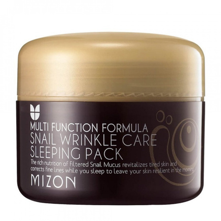 MIZON Snail Wrinkle Care Sleeping Pack nocna maska, nawilżenie lifting 85ml