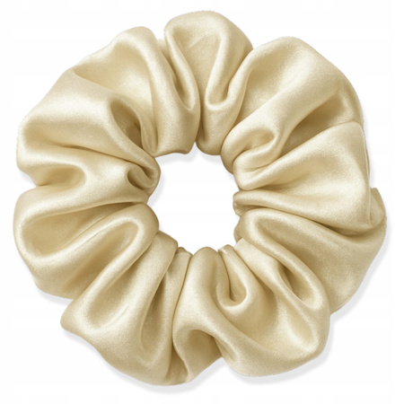  Jedwabna gumka do włosów Scrunchie 100% naturalny jedwab Champagne