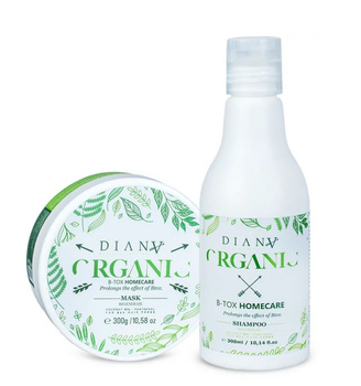 DIANA Organic przedłuża efekt po b-tox, bez SLS, soli, silikonów 2x300ml