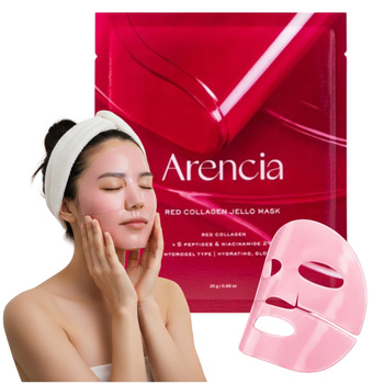 Maska Żelowa do twarzy z Kolagenem efekt liftingu Anti-Aging Arencia 1szt