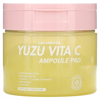 LalaRecipe Yuzu Vita C Ampoule Pad Rozjaśniające płatki z witaminą C 80szt