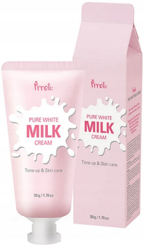 PRRETI Pure White Milk Rozjaśniający krem do twarzy z proteinami mleka 50g
