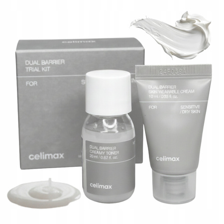 Krem i Tonik zestaw dla skóry Suchej Nawilża Celimax Dual Barrier 20ml10ml