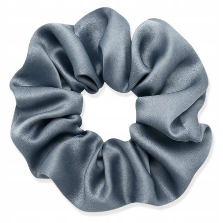  Jedwabna gumka do włosów Scrunchie 100% naturalny jedwab Szaroniebieska