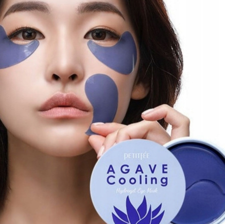 Nawilżające hydrożelowe płatki pod oczy 60szt Petitfee Agave Cooling