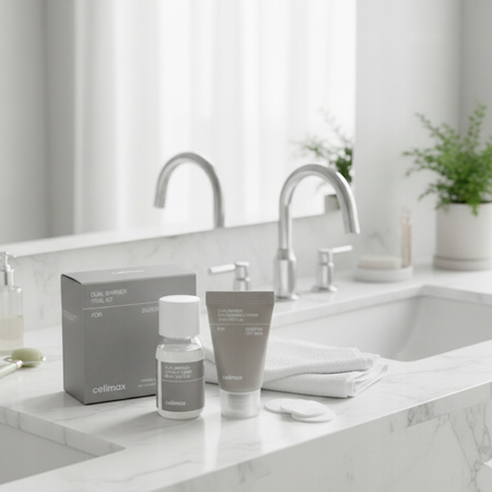 Krem i Tonik zestaw dla skóry Suchej Nawilża Celimax Dual Barrier 20ml10ml