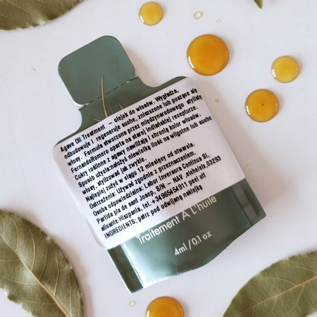 Wygładzający olejek do włosów regeneruje i odżywia Agave Oil Treatment 4ml