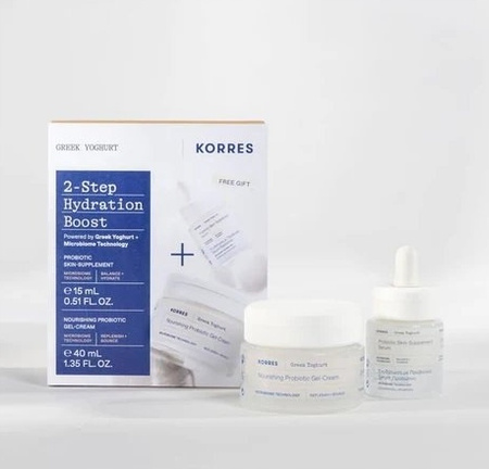 Korres Greek Yoghurt ZESTAW odżywczy krem 40 ml + serum probiotyczne 15 ml