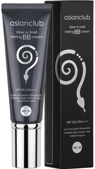AsianClub Viper & Snail lasting BB Cream SPF50+ wysokie krycie 50g nr 23