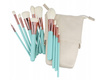 ilu Basic Set Makeup Brushes Zestaw 12 pędzli do makijażu turkusowe + etui