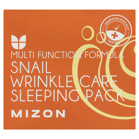 MIZON Snail Wrinkle Care Sleeping Pack nocna maska, nawilżenie lifting 85ml