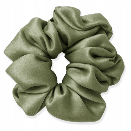  Jedwabna gumka do włosów Scrunchie 100% naturalny jedwab Pistacjowa