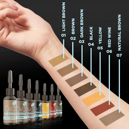 Henna pudrowa do brwi Power Powder DARK BROWN 03 ciemnobrązowa 5g OkO