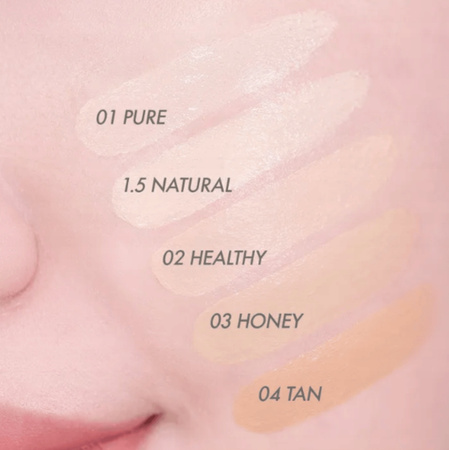 AMUSE Dew Power Vegan Cushion #1.5 Natural SPF50+ jasny neutralny beż 15g