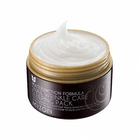 MIZON Snail Wrinkle Care Sleeping Pack nocna maska, nawilżenie lifting 85ml