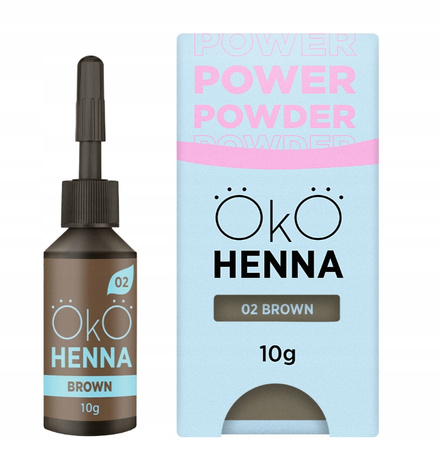 Henna pudrowa do brwi Power Powder BROWN 02 brązowa 5g OkO