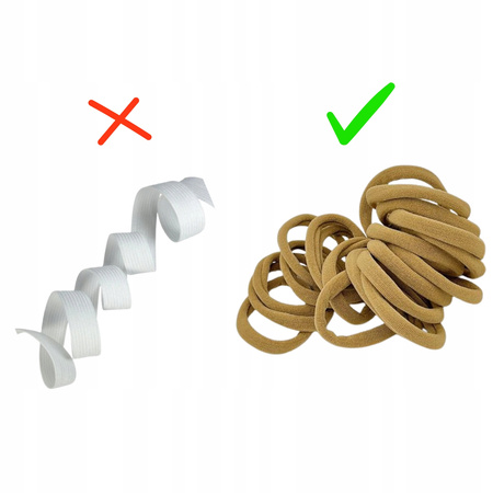  Jedwabna gumka do włosów Scrunchie 100% naturalny jedwab Grafitowa