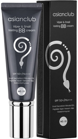 AsianClub Viper & Snail lasting BB Cream SPF50+ wysokie krycie 50g nr 23