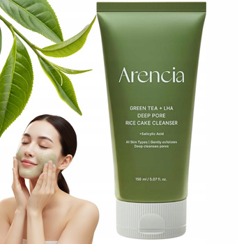 Żel Oczyszczający do mycia twarzy Koreański Arencia green tea LHA 150ml