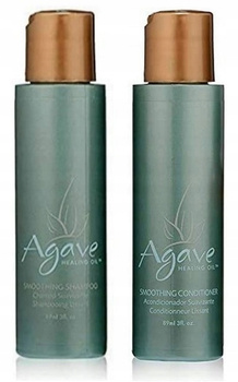 AGAVE Zestaw szampon odżywka, wygładza i odżywia, travel mini 2x89ml