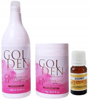 Zestaw po nanoplastii szampon maska 1kg DIANA GOLDEN olejek regenerujący